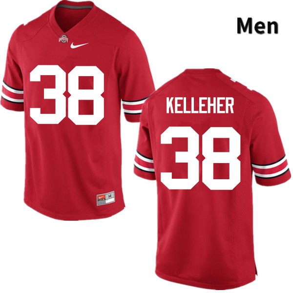 Ohio State Buckeyes Logan Kelleher Men's #38 Red Game Stitched College Football Jersey